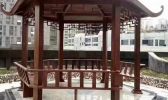 公園定制的鋁合金涼亭已經(jīng)安裝完成